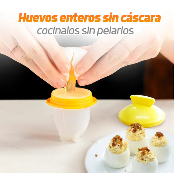 Moldes en silicona para cocinar huevos sin cáscara Set x4 - Eggciters