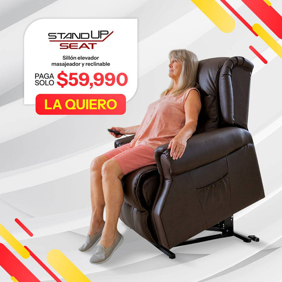 Sillón elevador - masajeador y reclinable - Stand up seat