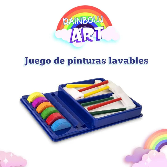 Juego de pinturas de colores lavable - Rainbow Art