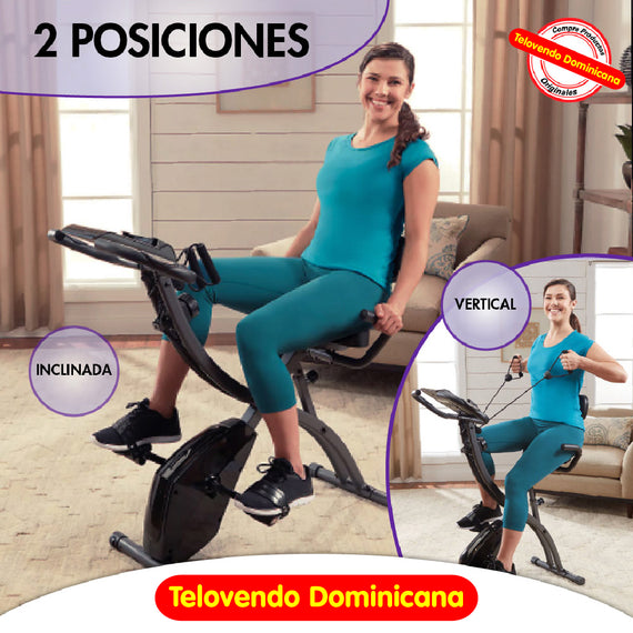 Bicicleta estática con bandas de resistencia Slim Cycle