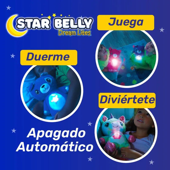Peluche proyector de luces - Star Belly.