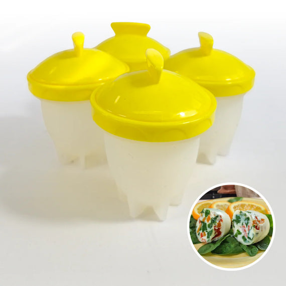 Moldes en silicona para cocinar huevos sin cáscara Set x4 - Eggciters