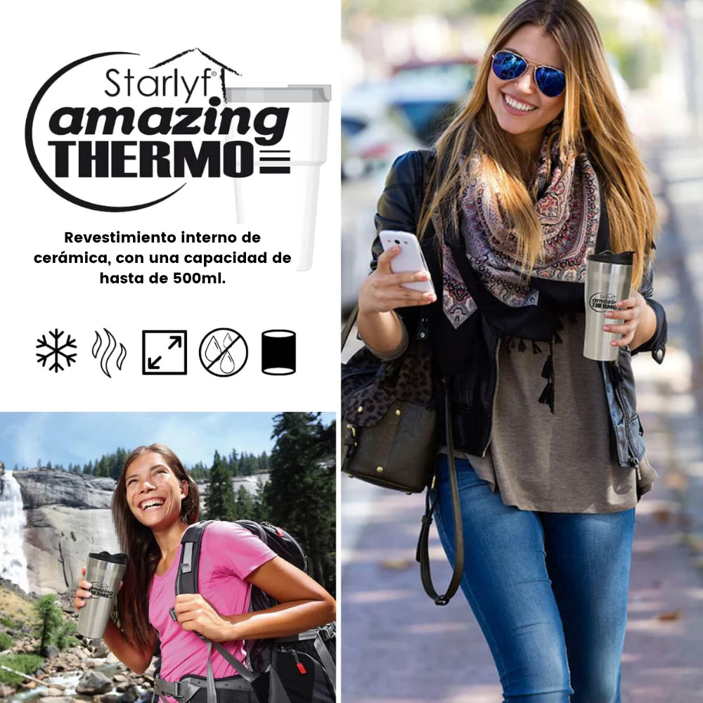 Starlyf Amazing Thermo – Vaso Termo para Bebidas Frías y Calientes