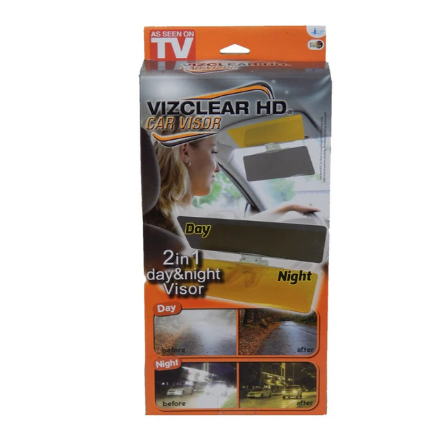 Viz Clear HD Car Visor – Visera Antideslumbrante para Conducción Día y Noche