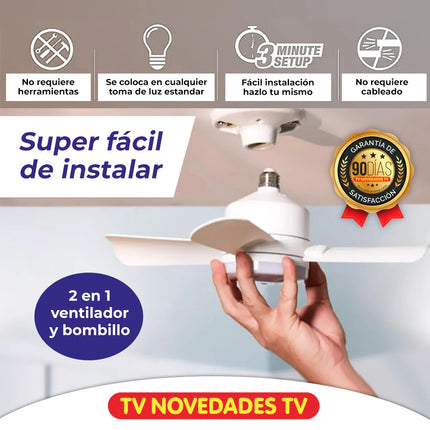 Socket Fanlight - Lampara Led Y Ventilador