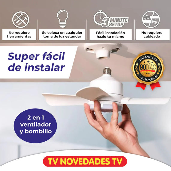 Socket Fanlight - Lampara Led Y Ventilador