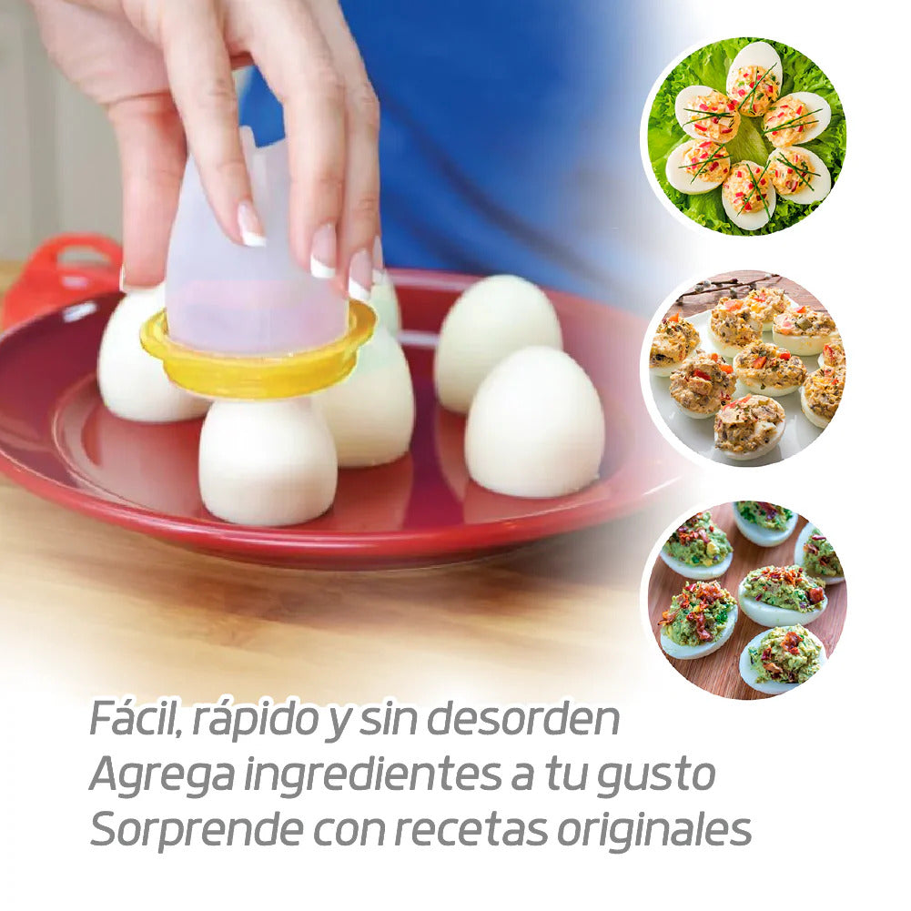 Moldes en silicona para cocinar huevos sin cáscara Set x4 - Eggciters