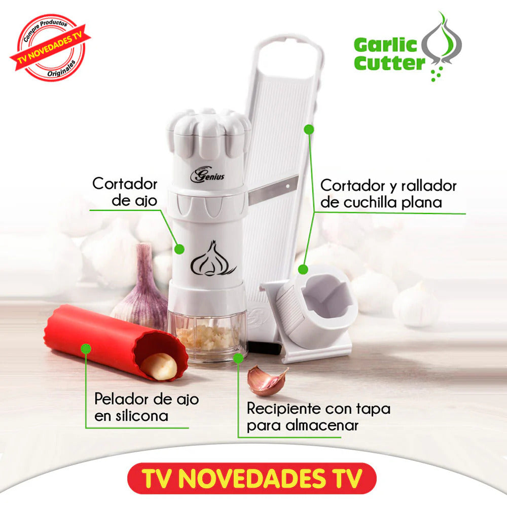 Garlic Cutter ¡Set para cortar ajo, el cual permitirá picar con mucha precisión y en muy poco tiempo!