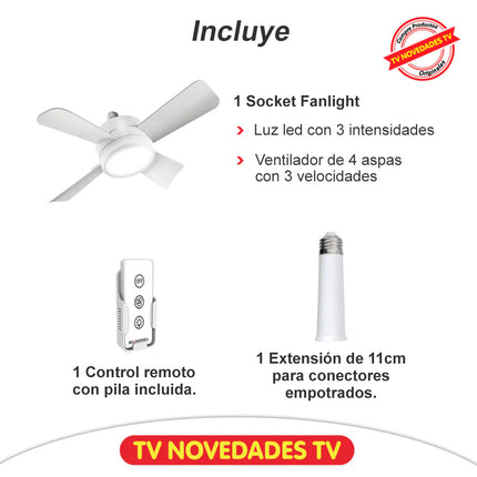 Socket Fanlight - Lampara Led Y Ventilador