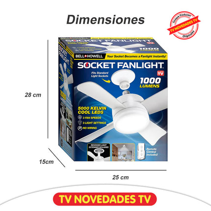 Socket Fanlight - Lampara Led Y Ventilador