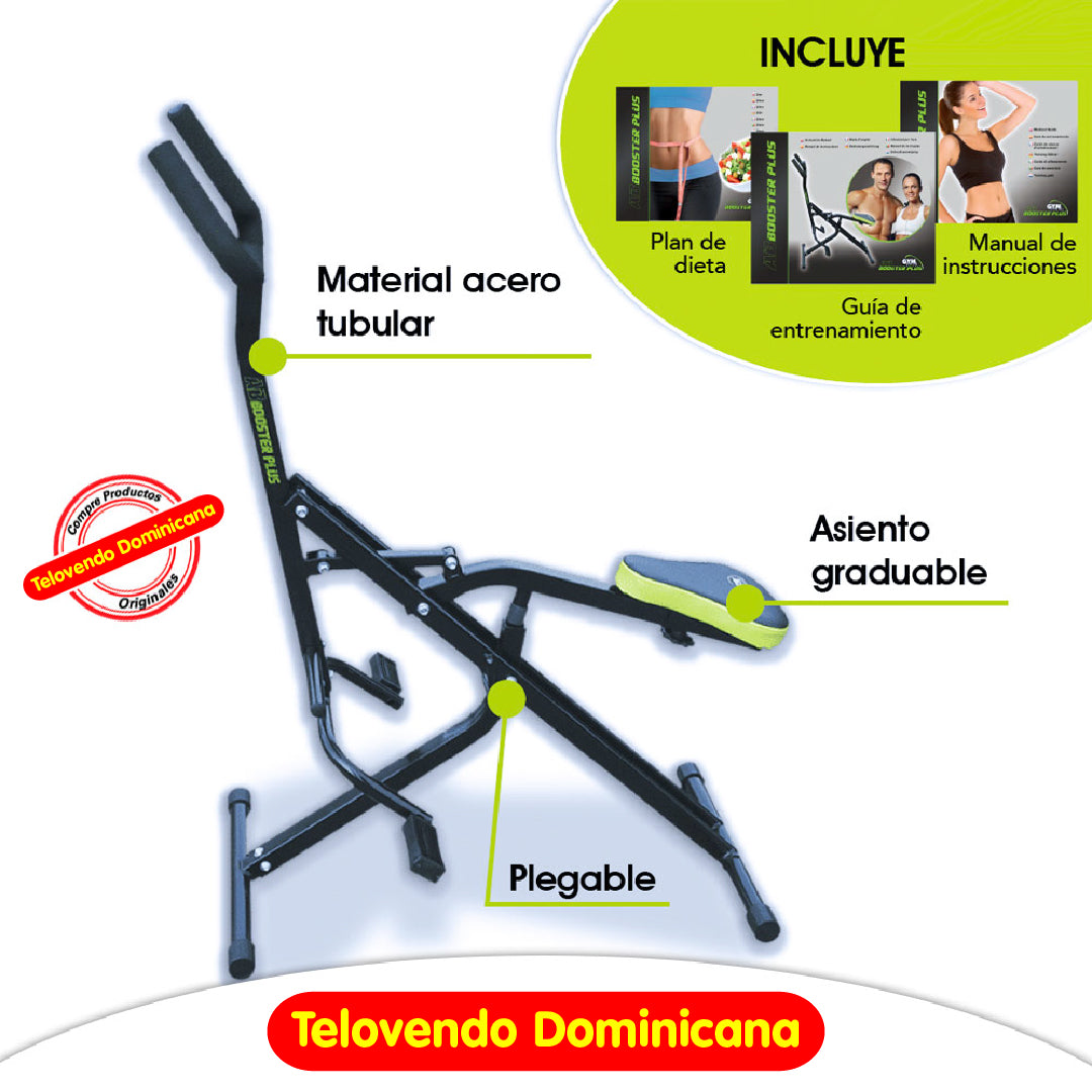 Máquina de musculación AB BOOSTER Plus equipo de entrenamiento completo!