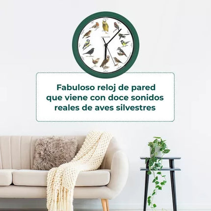 Reloj de pared con sonido de canto de pajaros - Starlyf Birdsong Clock