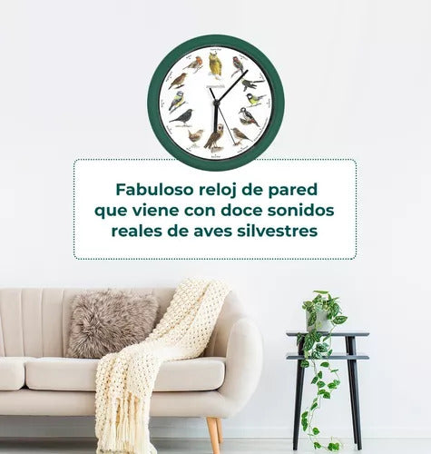 Reloj de pared con sonido de canto de pajaros - Starlyf Birdsong Clock