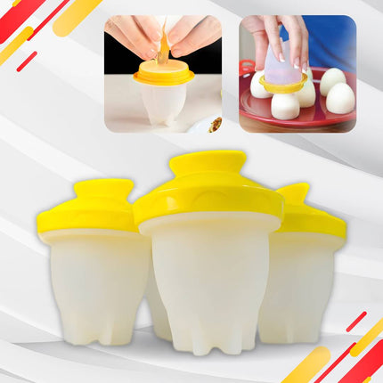 Moldes en silicona para cocinar huevos sin cáscara Set X x 4- Eggciters