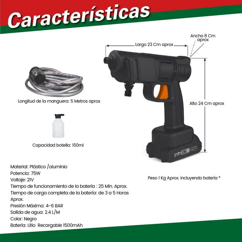 Hidrolavadora de alta presión inalámbrica - High Pressure Cleaner
