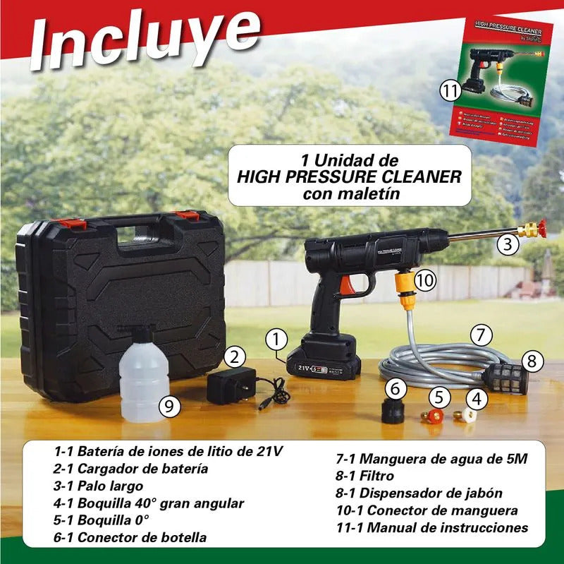 Hidrolavadora de alta presión inalámbrica - High Pressure Cleaner