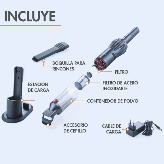 Invictus One Negra - Aspiradora inalámbrica de mano