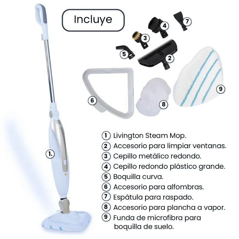 Limpiador a vapor multifuncional - Livington Prime Steam Mop