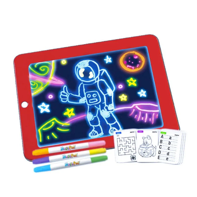 Pizarra y tablero mágico didáctico infantil con luces led - Magic Pad
