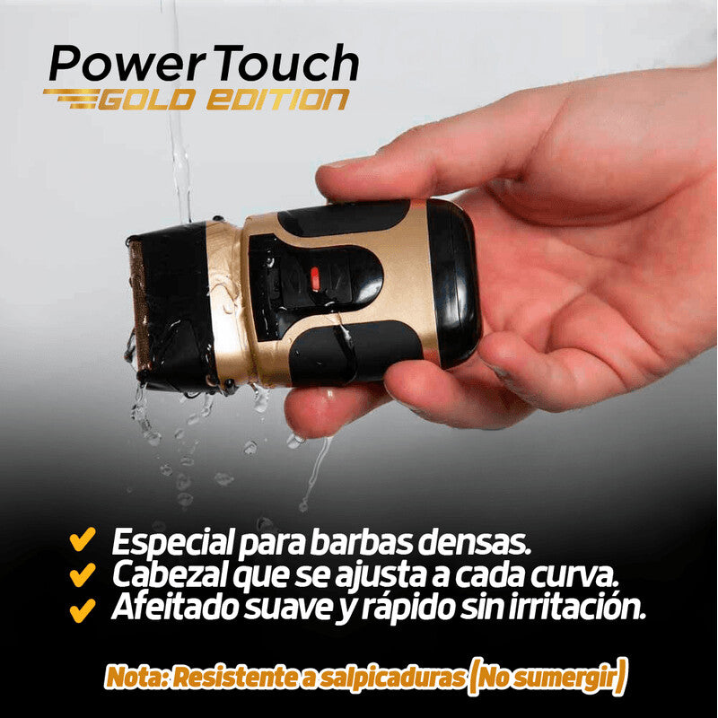 Afeitadora Eléctrica para Barba Densa - Power Touch Gold Edition