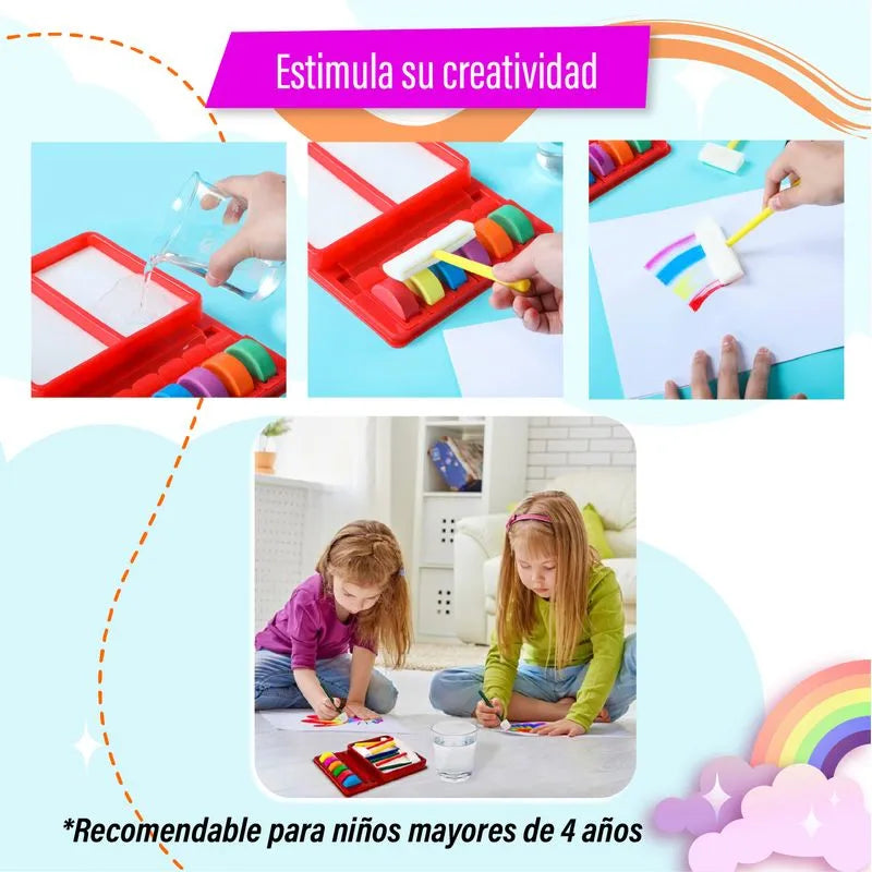 Juego de pinturas de colores lavable - Rainbow Art