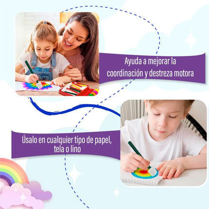 Juego de pinturas de colores lavable - Rainbow Art