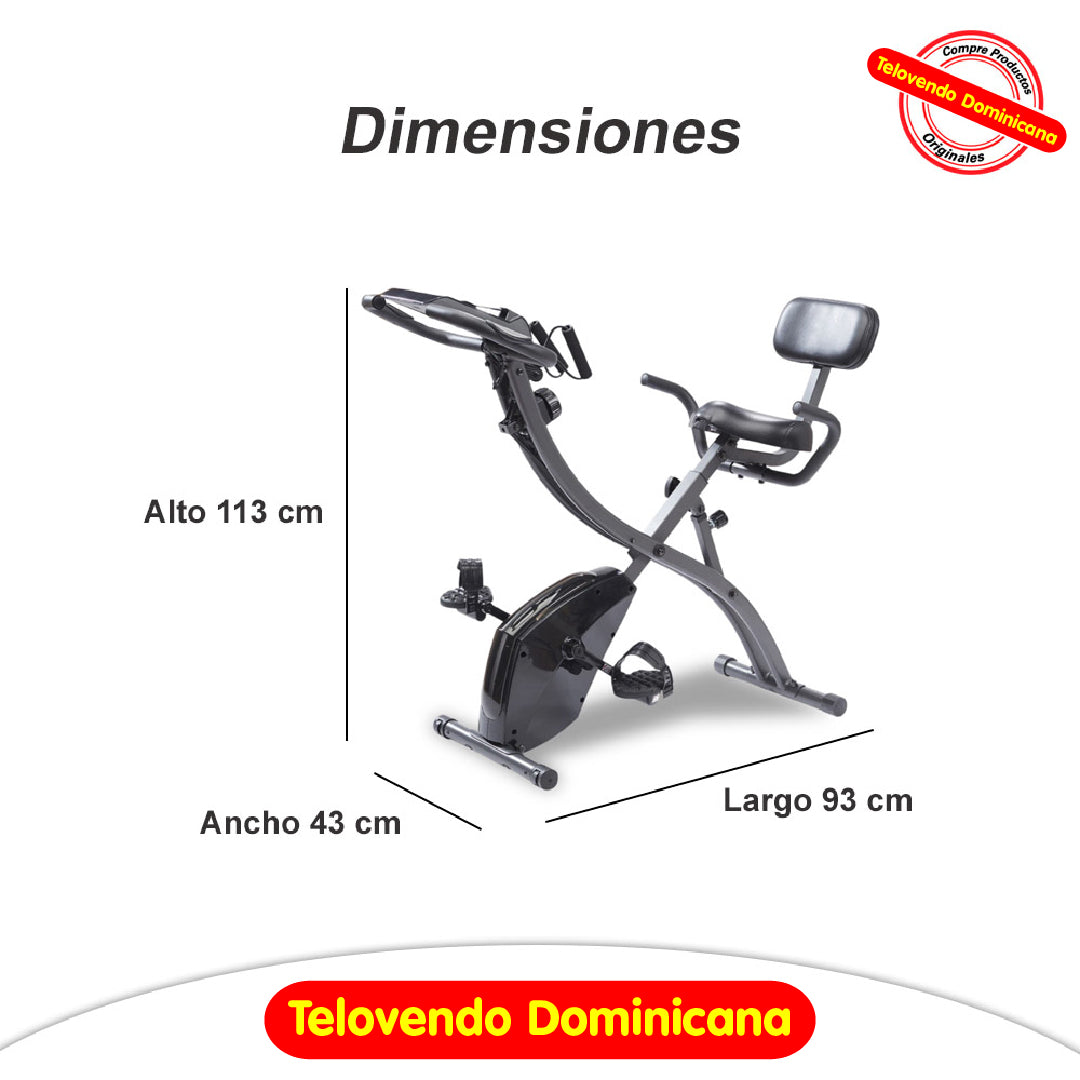 Bicicleta estática con bandas de resistencia Slim Cycle