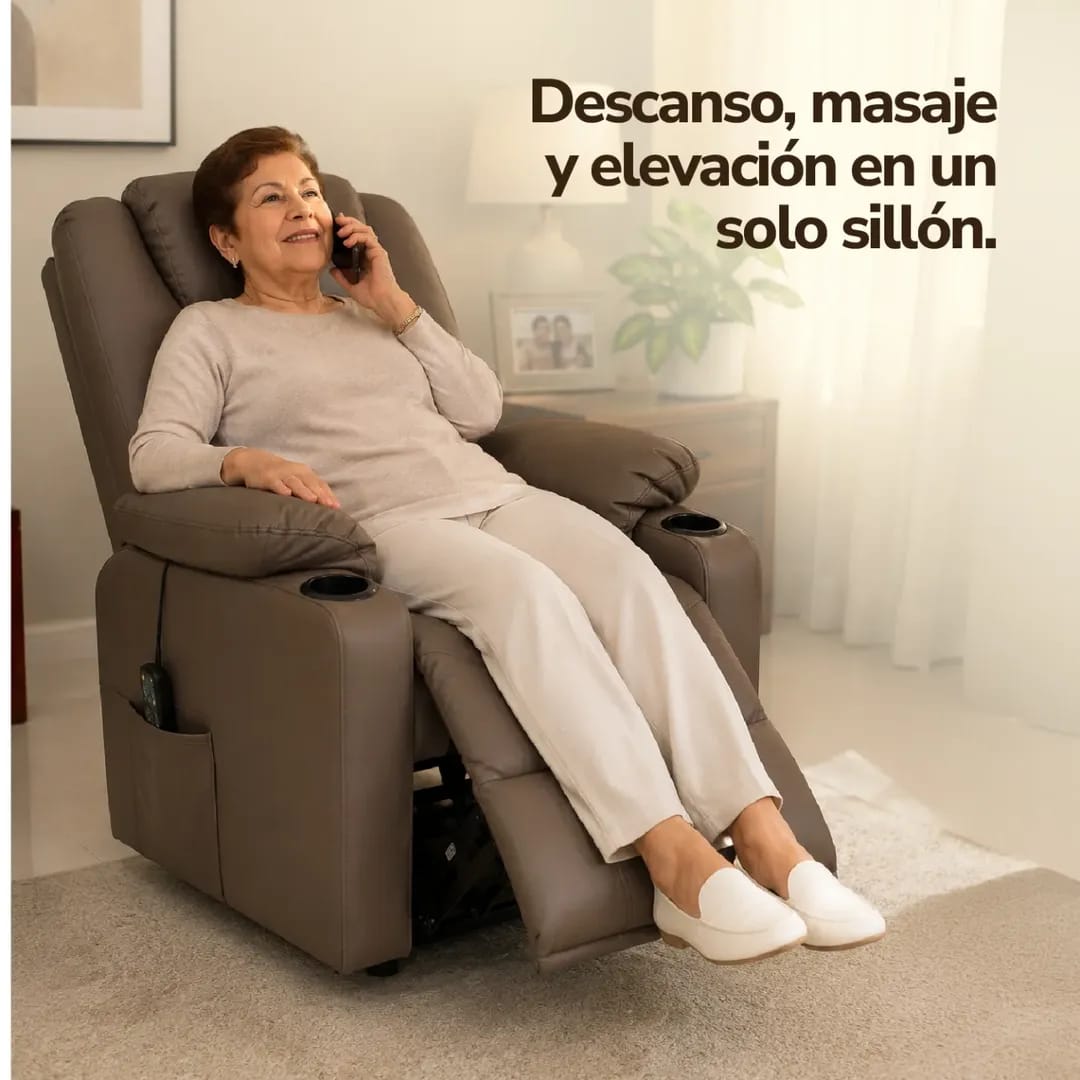 Sillón elevador, masajeador y reclinable Royal