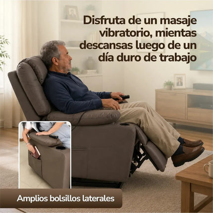 Sillón elevador, masajeador y reclinable Royal