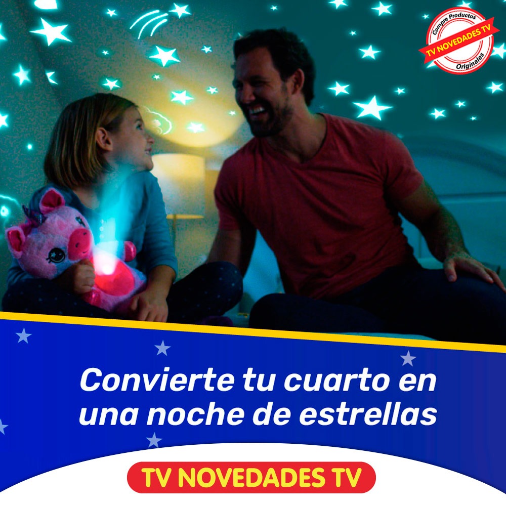 Peluche proyector de luces - Star Belly.