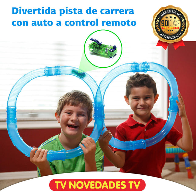 Pista de carros de carrera - Zipes Speed Pipes Car