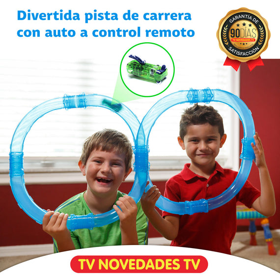 Pista de carros de carrera Zipes Speed Pipes Car