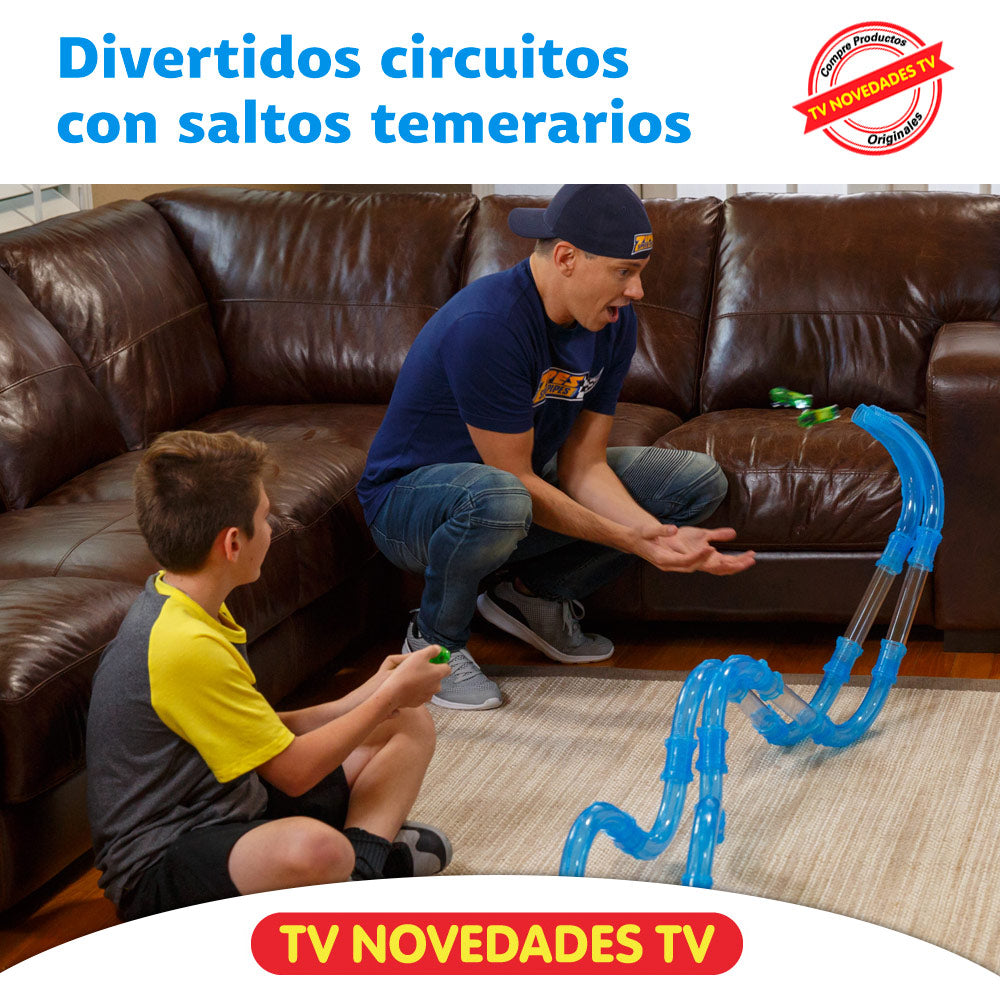 Pista de carros de carrera Zipes Speed Pipes Car