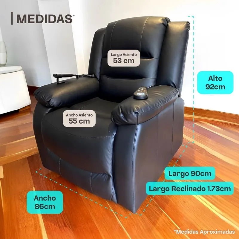Stand Up Confort - Sillón elevador y reclinable con masajeador