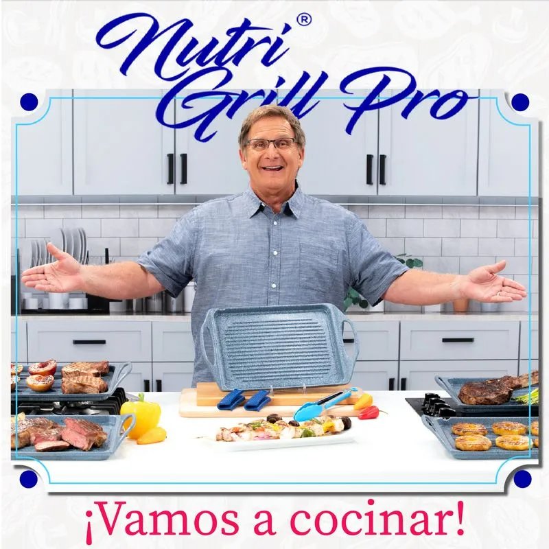 Parrilla ultra antiadherente de poco humo para interiores Nutri Grill Pro