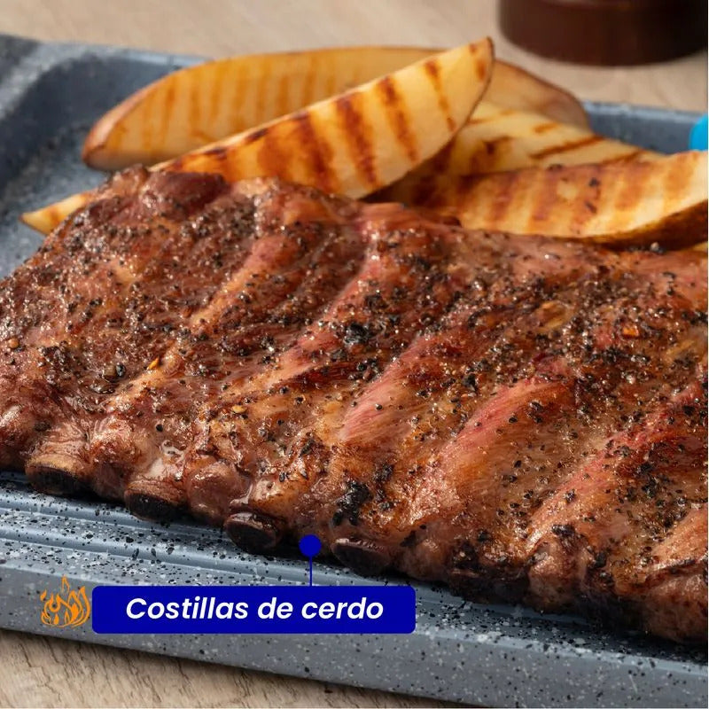 Nutri Grill Pro - Parrilla ultra antiadherente de poco humo para interiores