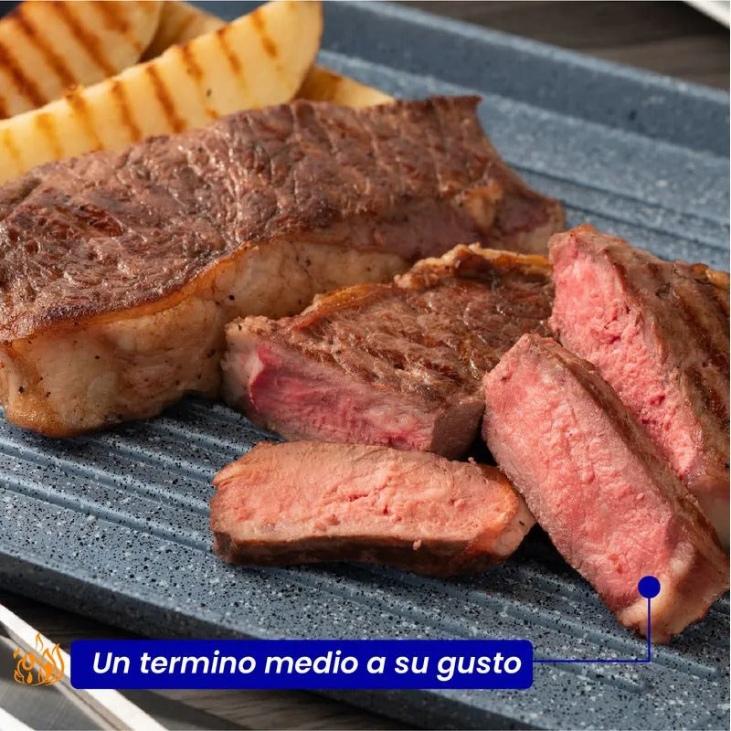 Nutri Grill Pro - Parrilla ultra antiadherente de poco humo para interiores