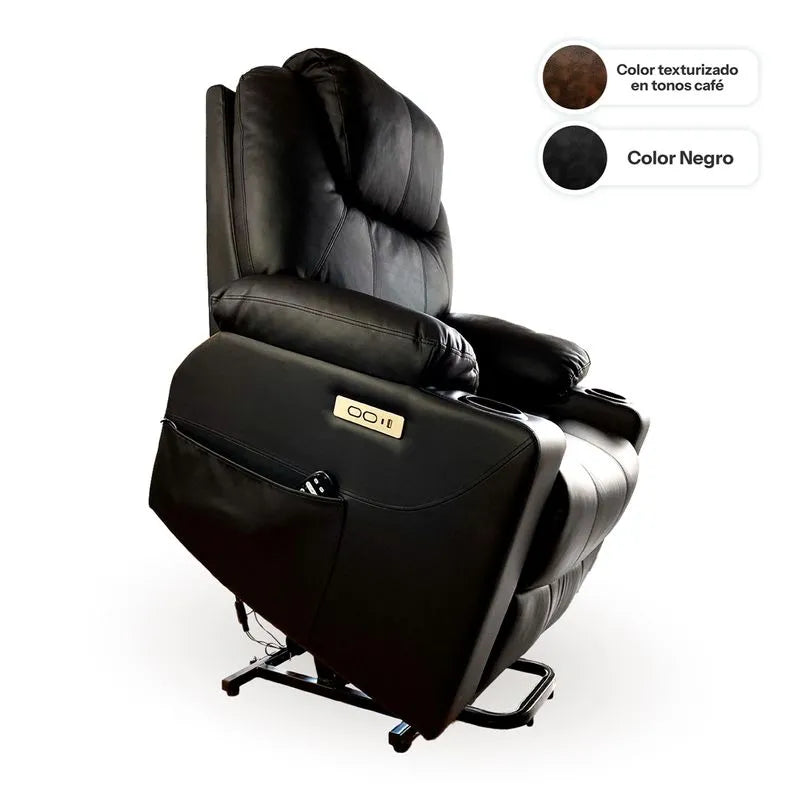 Sillón elevador Ultra - masajeador térmico, reclinable, carga puerto USB tipo C, porta vasos- Stand Up Couch